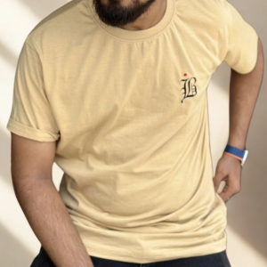 Beige Solid T-Shirt