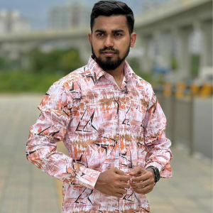 Earthy Abstract Geo Print Shirt