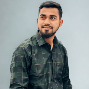 Dark Green Textured Check Shirt