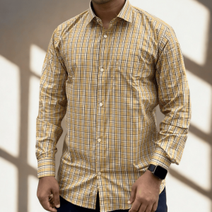 Mustard Yellow & Black Classic Check Shirt
