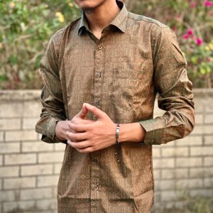 Geometric Pattern Print Modern Shirt