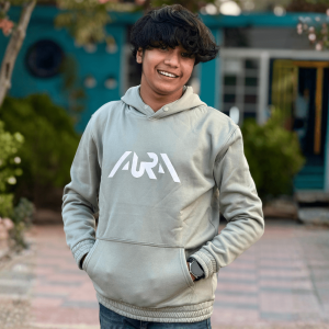 AURA Stylish Pullover Hoodie | Premium Winter Black & Grey Sweatshirt