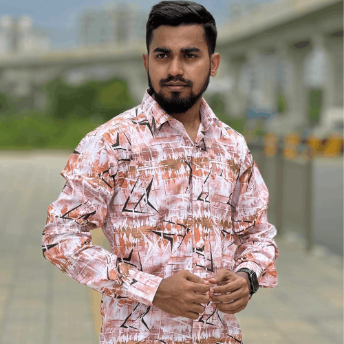 Earthy Abstract Geo Print Shirt